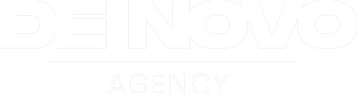 De Novo Agency white logo Organic Spotify Promotion